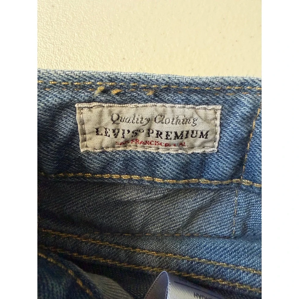 Levis Premium 501 Mens‎ Dark Wash Big E Straight Leg Jeans W36 L36 Blue